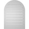 Ekena Millwork Round Top Surface Mount PVC Gable Vent: Functional, w/ 2"W x 1-1/2"P Brickmould Frame, 22"W x 30"H GVPRT22X3002SF - alternate 4